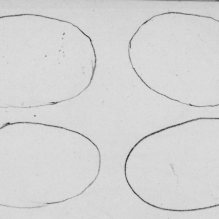 4 ovals that look like eggs