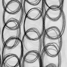 A page of overlapping pencil circles attempting to draw definitive eggs.