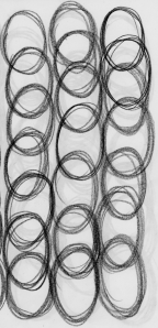 A page of overlapping pencil circles attempting to draw definitive eggs.